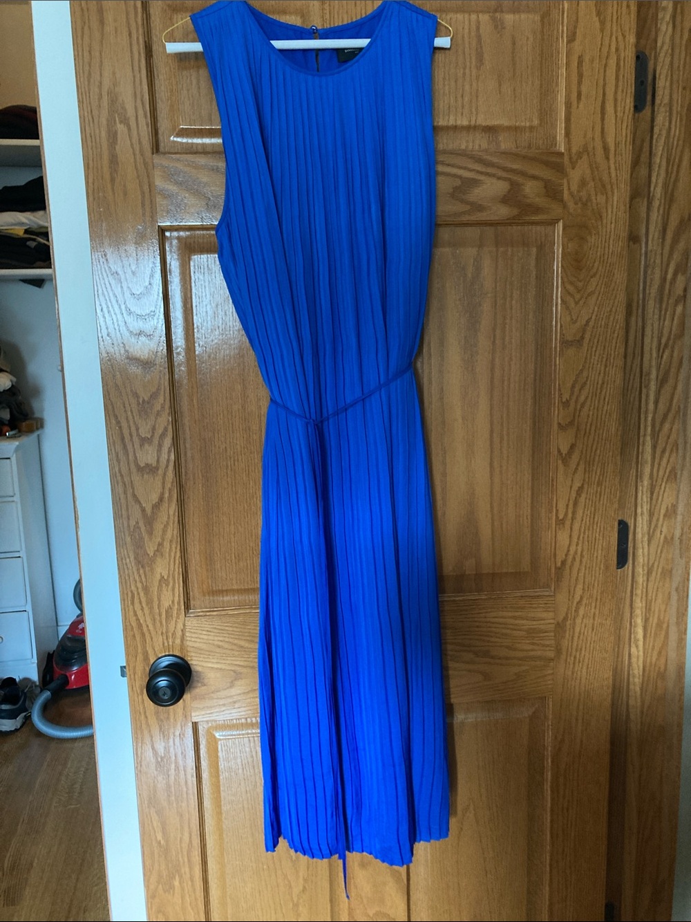 Banana Republic Cobalt Blue Pleated Midi Dress